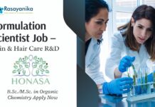 Formulation Scientist Job – at Honasa Consumer Ltd. | B.Sc./M.Sc. in Organic Chemistry; B.Pharm, M.Pharm Apply Now