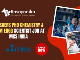 Freshers PhD Chemistry & Chem Engg Scientist Job