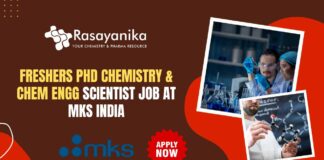 Freshers PhD Chemistry & Chem Engg Scientist Job
