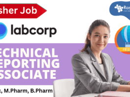 Fresher job at Labcorp as Technical Reporting Associate, Apply now!