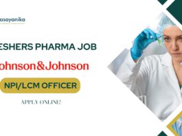 Freshers Pharma Job at Johnson & Johnson as NPI/LCM officer!