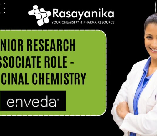 Senior Research Associate Role - Medicinal Chemistry at Enveda
