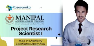 Pharma Job at MIT as Project Research Scientist I (JRF) Role. M.Sc. in Chemistry Candidates Apply Now