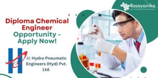 Diploma Chemical Engineer Opportunity - Apply Now! At Hydro Pneumatic Engineers (Hyd) Pvt. Ltd.