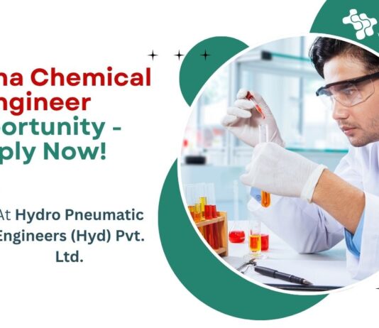Diploma Chemical Engineer Opportunity - Apply Now! At Hydro Pneumatic Engineers (Hyd) Pvt. Ltd.