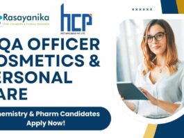 IPQA Officer – Cosmetics & Personal Care At HCP Wellness Apply Now!