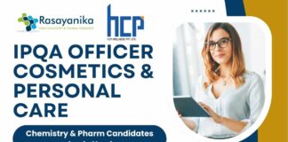 IPQA Officer – Cosmetics & Personal Care At HCP Wellness Apply Now!