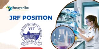 JRF Position at VIT for Food Packaging Research Using Banana Peels- B. Pharm Graduates Apply Now!