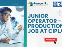 Junior Operator - Production Job AT cipla