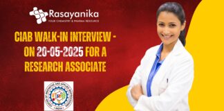 CIAB Walk-In Interview - on 20-05-2025 for a Research Associate