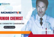 Momentive Junior Chemist Job for M.Sc Chemistry - Apply Now!
