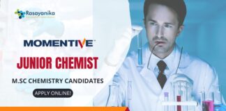Momentive Junior Chemist Job for M.Sc Chemistry - Apply Now!