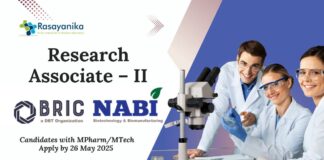 _NIAB Research Associate – II Candidates with MPharmMTech Apply by 26 May 2025