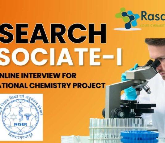 NISER Chemistry Research Associate Job Opening, Apply Now