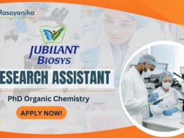 Jubilant PhD Organic Chemistry Job as a Research Scientist!