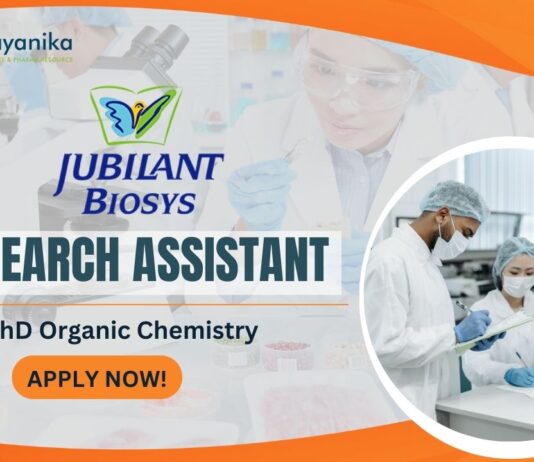 Jubilant PhD Organic Chemistry Job as a Research Scientist!