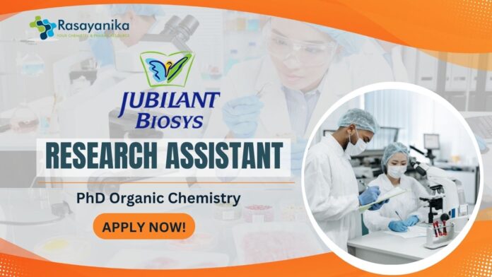 Jubilant PhD Organic Chemistry Job as a Research Scientist!