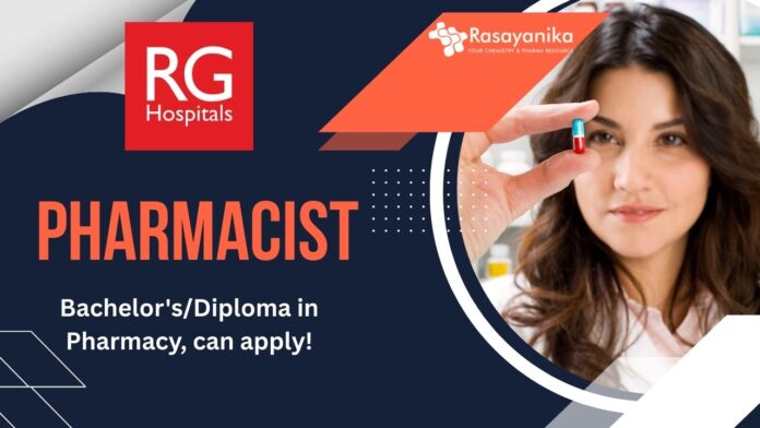 Pharmacist Position at RG Urology and Laparoscopy Hospital, Bachelor'sDiploma in Pharmacy, can apply!