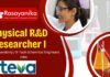 Physical R&D Researcher I Job at Teva Pharmaceuticals