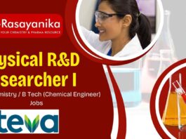 Physical R&D Researcher I Job at Teva Pharmaceuticals