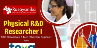 Physical R&D Researcher I Job at Teva Pharmaceuticals