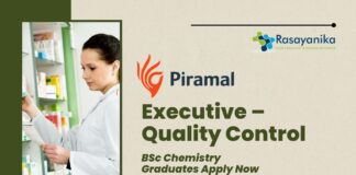 Piramal Pharma Quality Control Job | BSc Chemistry Graduates Apply Now