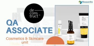 QA Associate –at Deconstruct, Cosmetics & Skincare unit, Apply Online!