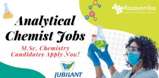 RASRA Analytical Chemist Job at Jubilant Biosys - Apply Now!
