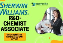 R&D- Chemist Associate - Sherwin-Williams, MSc chemistry candidates can apply!