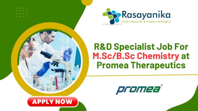 R&D Specialist Job - at Promea Therapeutics