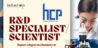 R&D SpecialistScientist - at HCP Wellness, a Master’s degree in Chemistry or Cosmetic Science can apply.