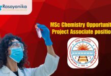 MSc Chemistry Opportunity: Project Associate position