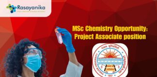 MSc Chemistry Opportunity: Project Associate position