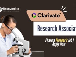 Research Associate at Clarivate – Pharma Fresher's Job | Apply Now