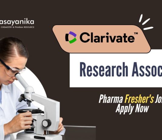 Research Associate at Clarivate – Pharma Fresher's Job | Apply Now