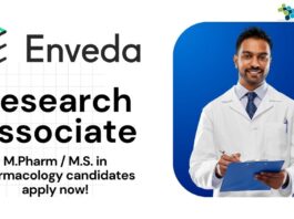 Research Associate at Enveda, M.Pharm M.S. in Pharmacology candidates apply now!