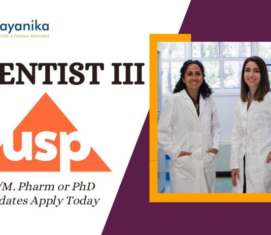 Scientist III (NMR) Job at USP Hyderabad – MSc./M. Pharm or PhD Candidates Apply Today