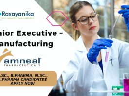 Senior Executive – Manufacturing Job at Amneal Pharma! B.Sc., B.Pharma, M.Sc., M.Pharma Candidates Apply Now