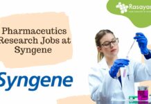 Pharmaceutics Research Jobs at Syngene