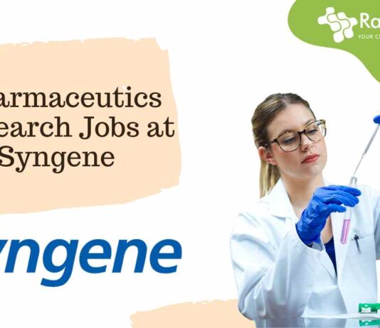 Pharmaceutics Research Jobs at Syngene