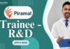 Chemistry Trainee R&D at Piramal, MSc Apply Online