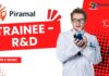Trainee - R&D at Piramal, Master's in Chemistry Organic Chemistry candidates can apply now!