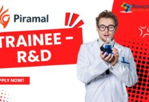 Trainee - R&D at Piramal, Master's in Chemistry Organic Chemistry candidates can apply now!