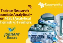 Trainee Research Associate Analytical