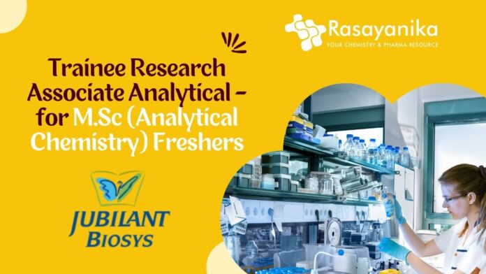 Trainee Research Associate Analytical