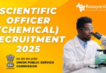 UPSC Scientific Officer (Chemical) Recruitment 2025 – 12 Job Post