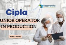 Cipla Junior Operator Role in Production - Pharma candidates!