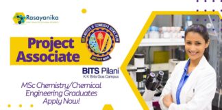 Project Associate at BITS Pilani Goa – MSc Chemistry/Chemical Engineering Graduates Apply Now!