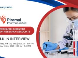 Freshers Ph.D Chemistry Job at Piramal - Attend Walk-In Drive!