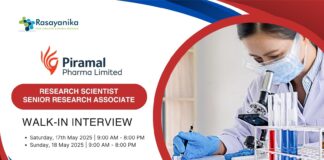 Freshers Ph.D Chemistry Job at Piramal - Attend Walk-In Drive!